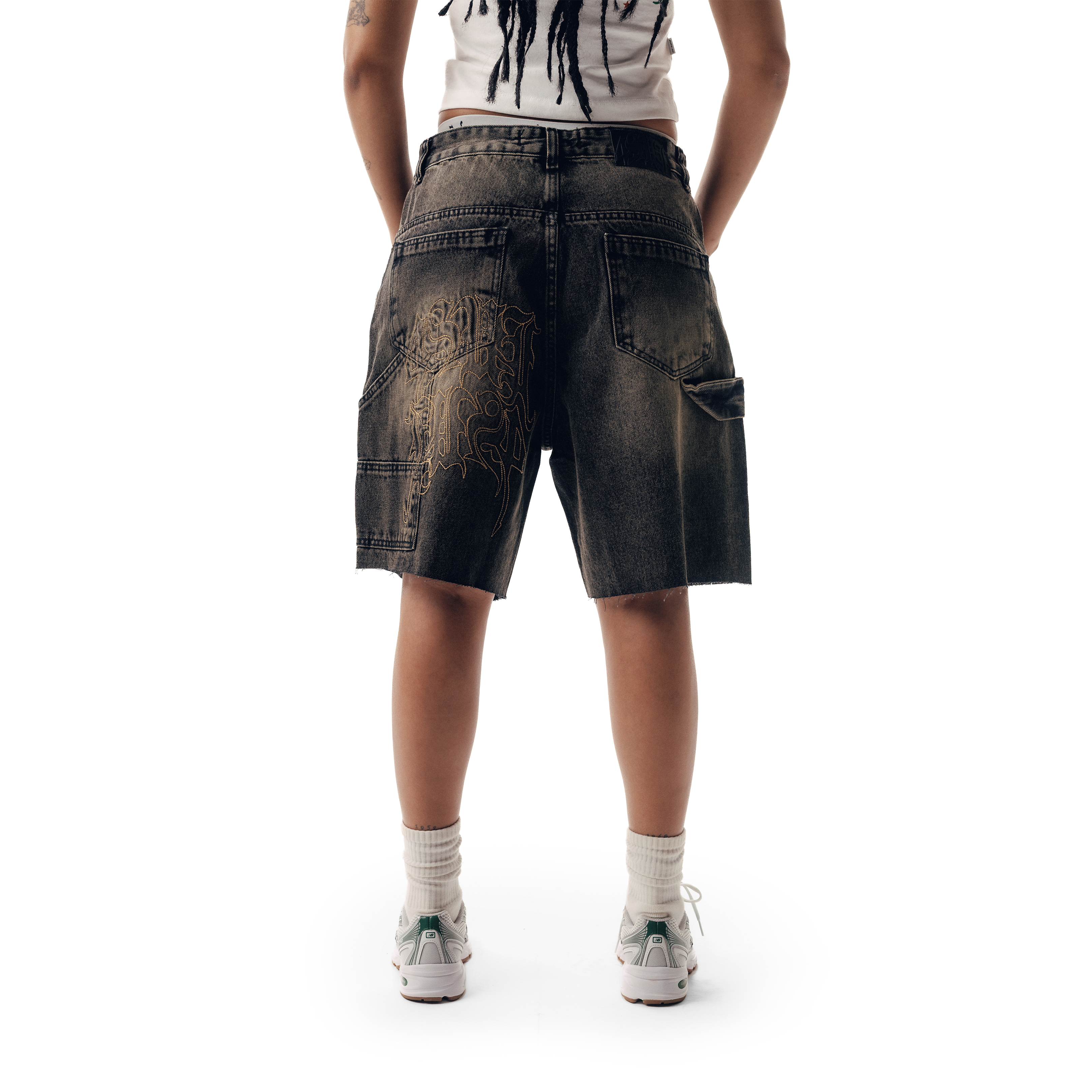 Bermuda Sufgang Jorts 4suf Denim Brown | Sunset Skate Shop - A Bermuda Sufgang Jorts 4suf Denim Brown | Sunset Skate Shop - A