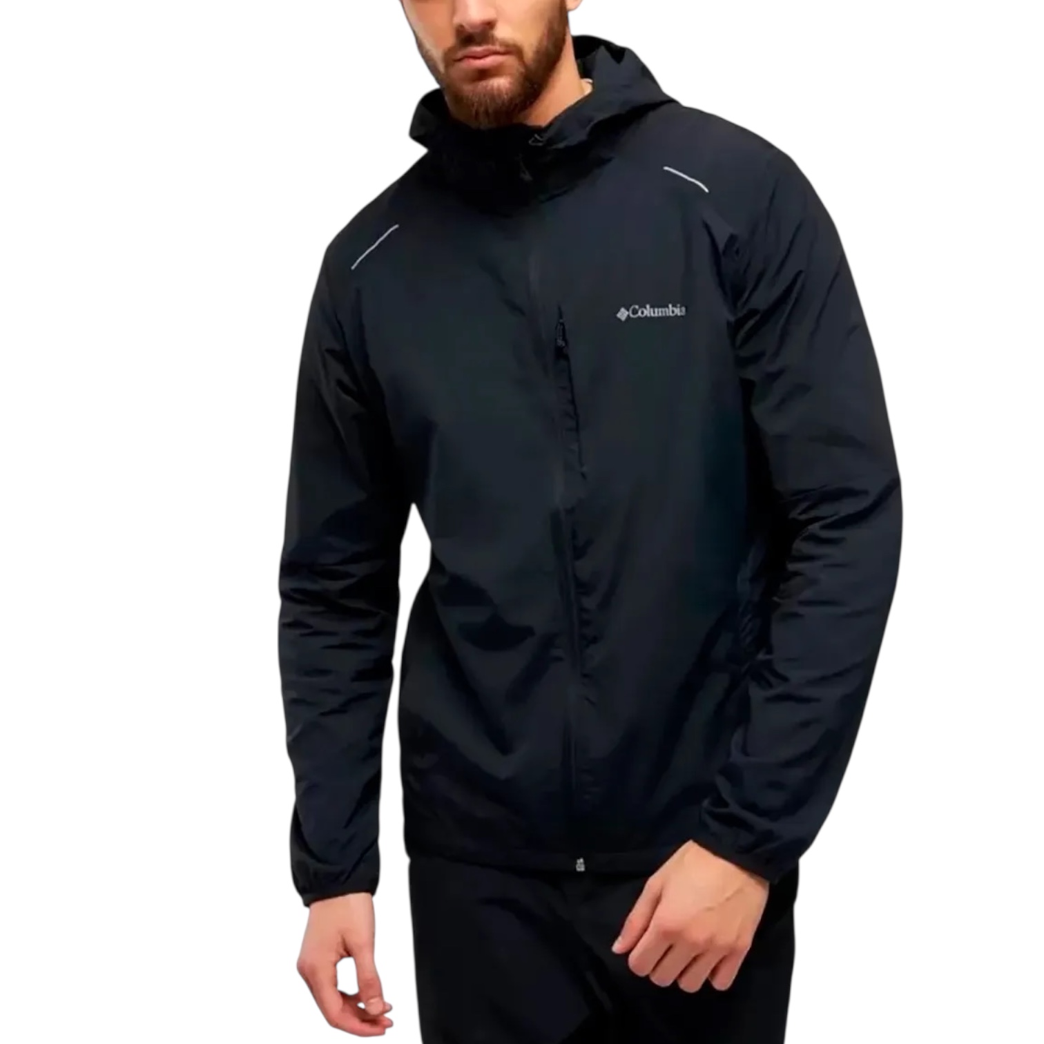 y2k Columbia シェルジャケット tech ブラック シティーボーイ Jaqueta Columbia Tech Nylon Hoodie Black | Sunset Skate Shop - A