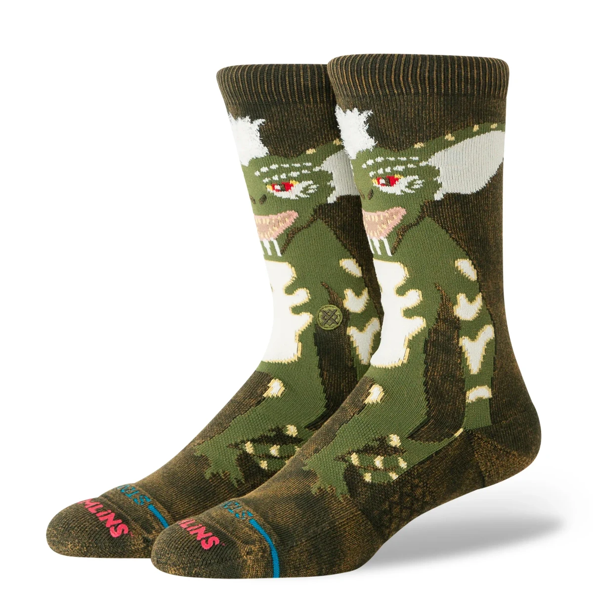 MEIA STANCE STRIPE GREMLINS CREW GREEN