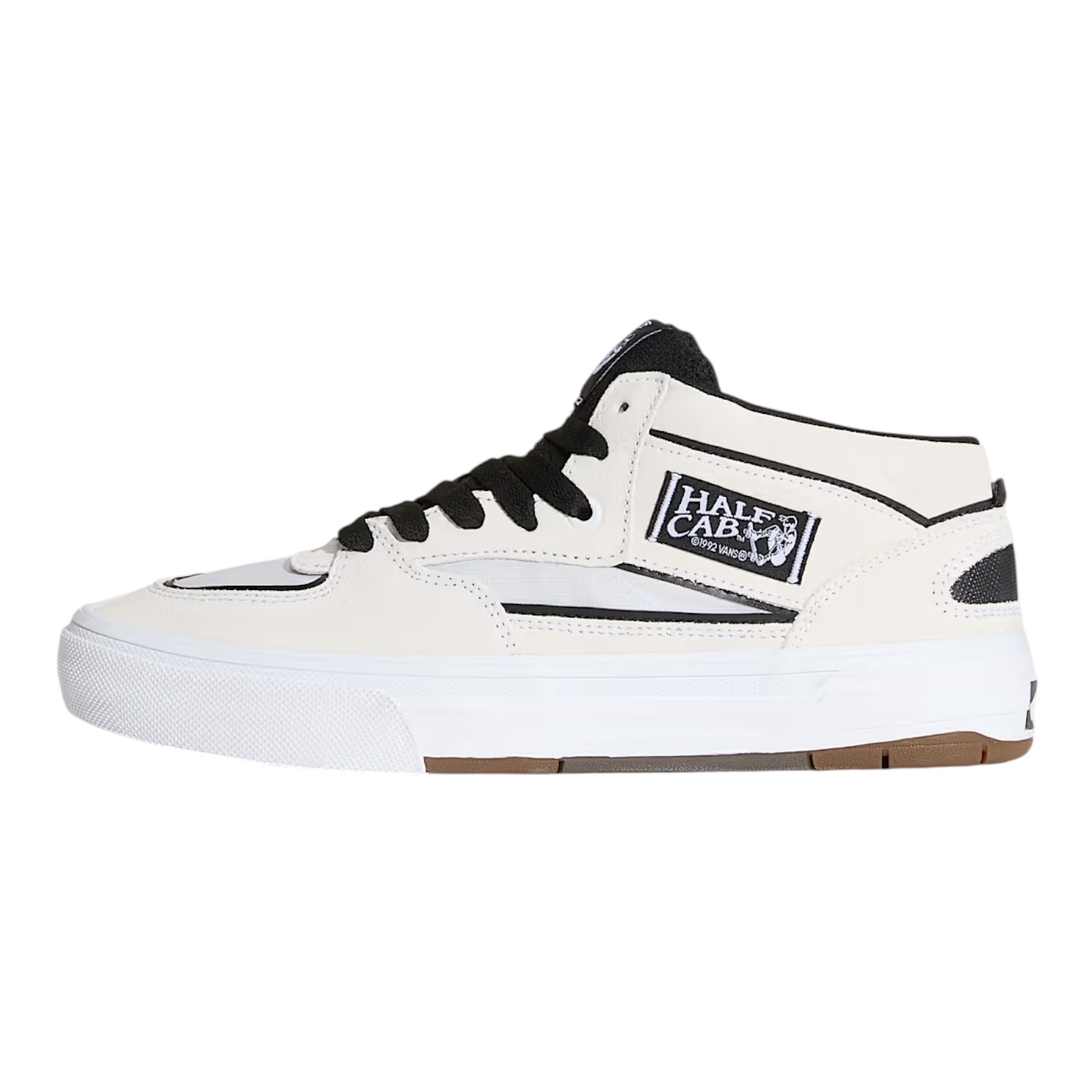 Tênis Vans Half Cab Skate Wafflecup White Black | Sunset Skate