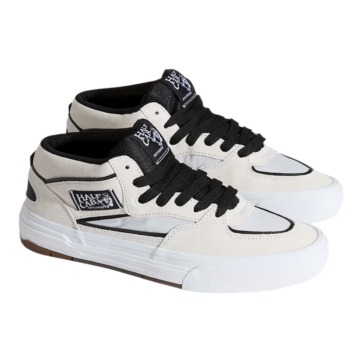Tênis Vans Half Cab Skate Wafflecup White Black | Sunset Skate