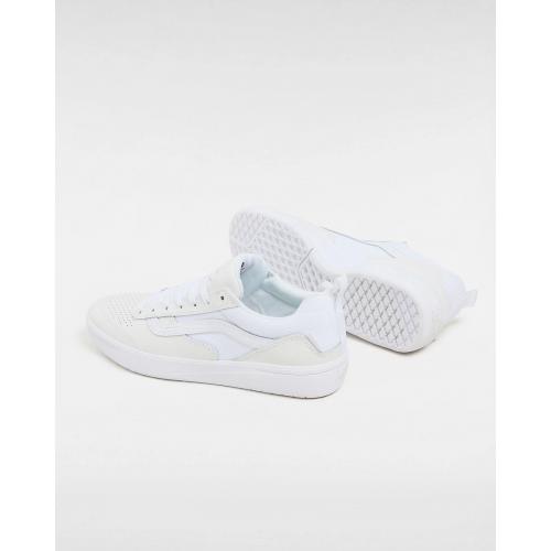 Tênis Vans Zahba Leather White White | Sunset Skate Shop - A maior